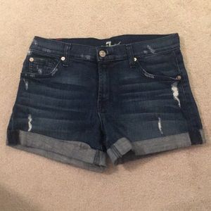 7 for all mankind denim shorts